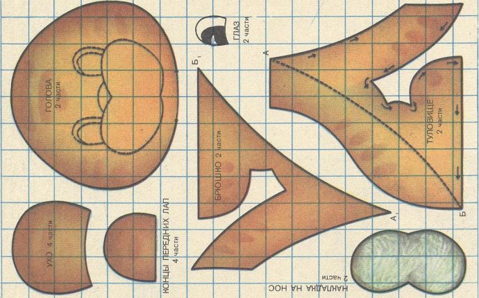 Мягкая игрушка собака, с выкройкой