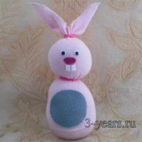пасхальная игрушка кролик пасхальный кролик из носочка